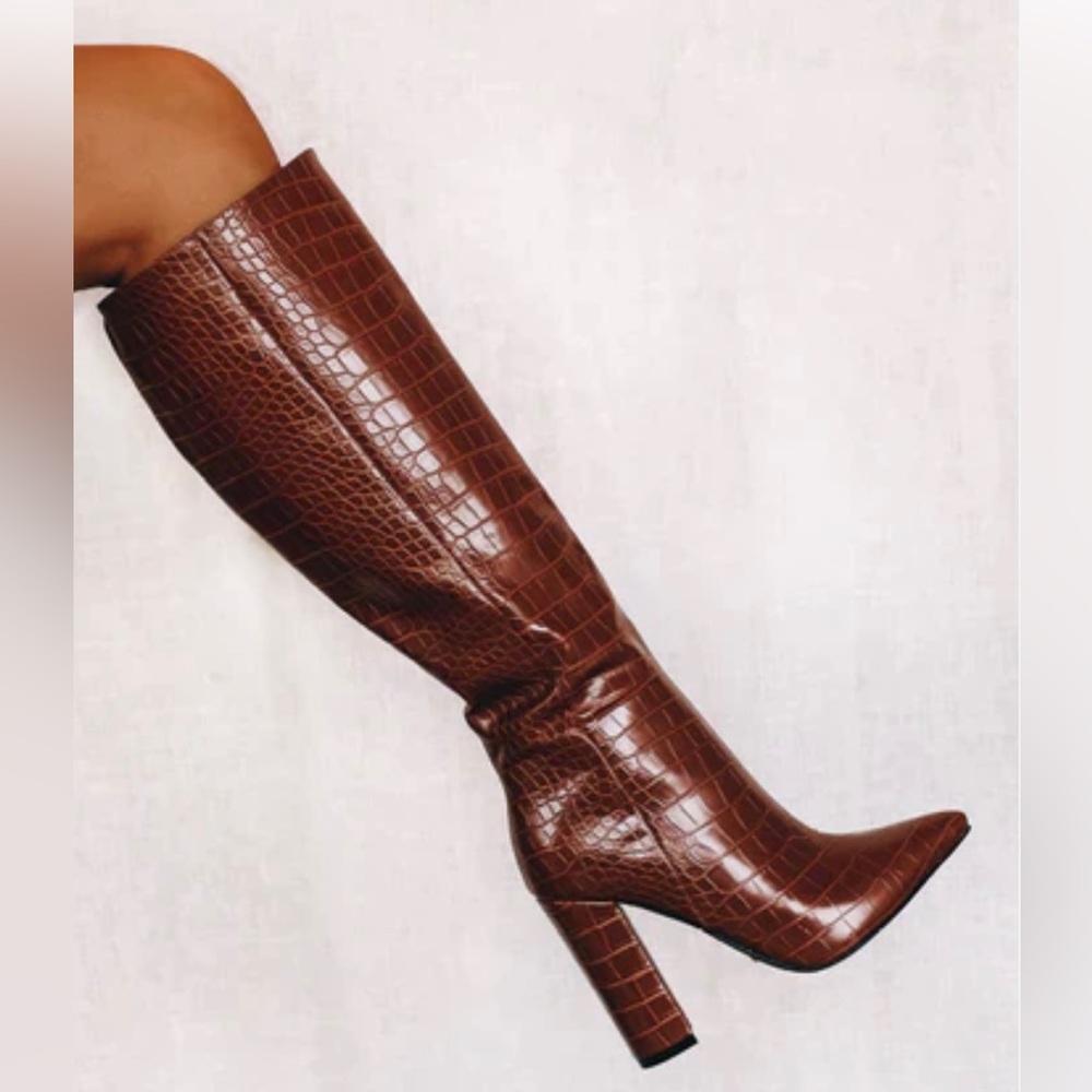 Billini Milla Brown Croc Boots - SOLD OUT ONLINE!!